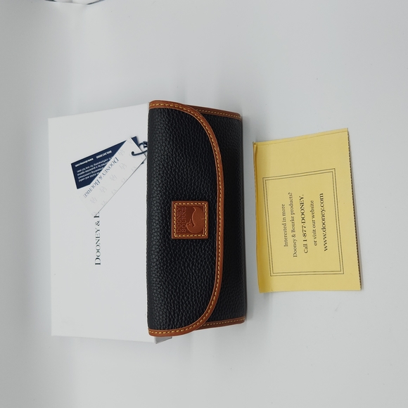 New Dooney & Bourke Pebble Grain Continental Clutch Black - Picture 6 of 13